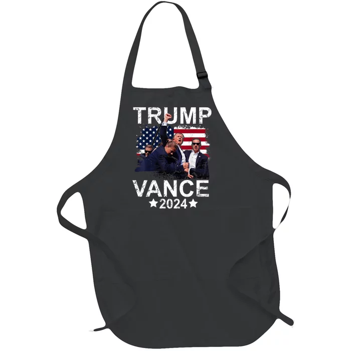 Trump Vance 2024 President Trump Supporter Re Election Full-Length Apron With Pocket