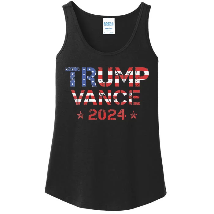 Trump Vance 2024 Vintage Patriotic Ladies Essential Tank