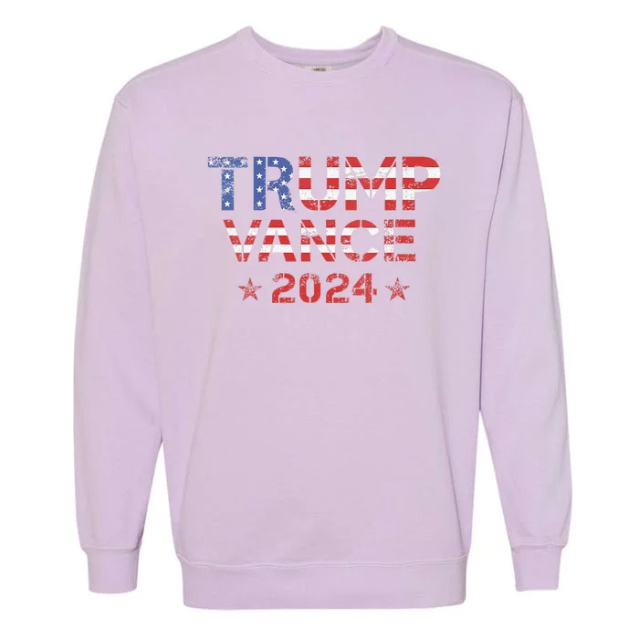 Trump Vance 2024 Vintage Patriotic Garment-Dyed Sweatshirt