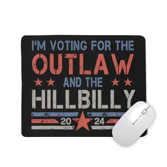 Trump Vance 2024 Donald Trump J.D. Vance Outlaw Hillbilly Mousepad