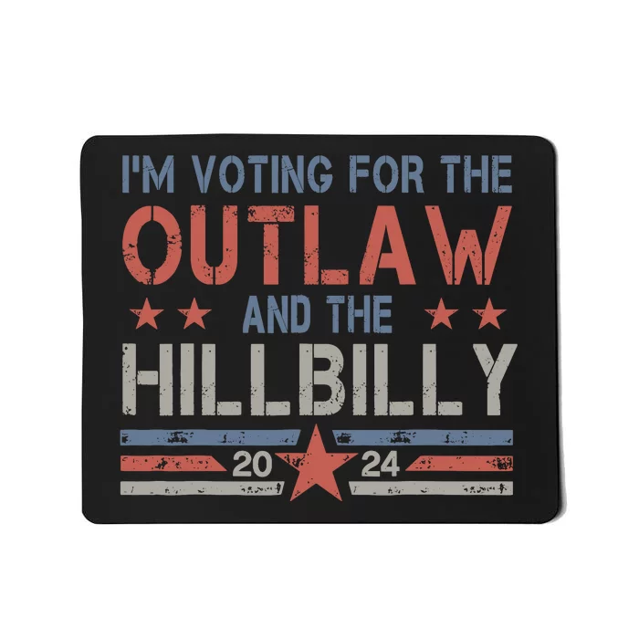 Trump Vance 2024 Donald Trump J.D. Vance Outlaw Hillbilly Mousepad