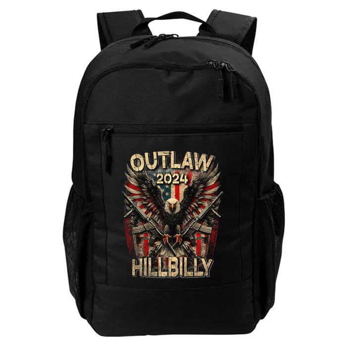 Trump Vance 24 Outlaw Hillbilly Us Flag Vintage Premium Daily Commute Backpack