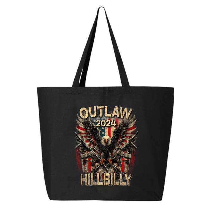 Trump Vance 24 Outlaw Hillbilly Us Flag Vintage Premium 25L Jumbo Tote