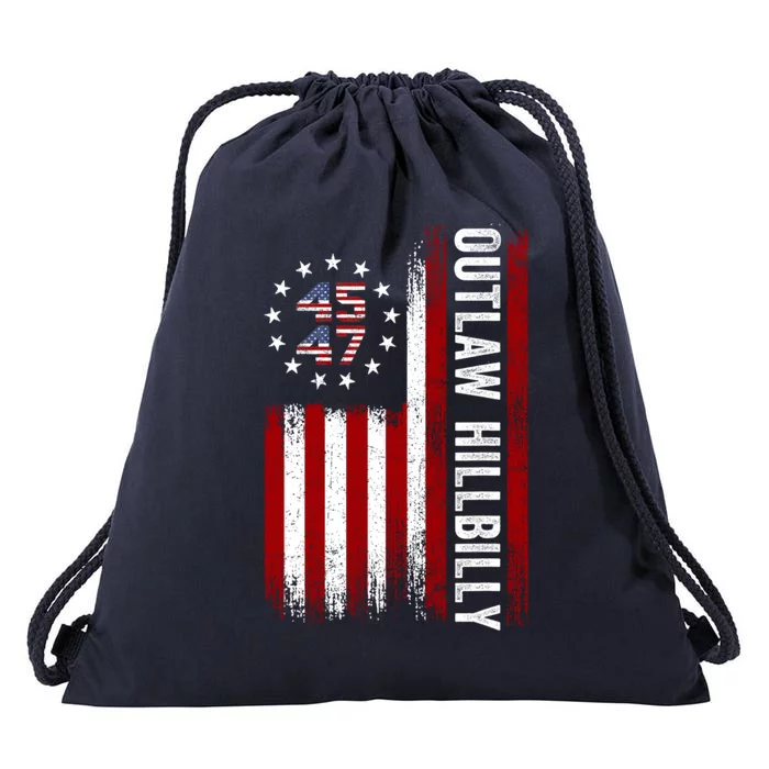 Trump Vance 2024 J.D. Vance Outlaw Hillbilly Drawstring Bag