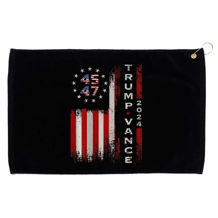 Trump Vance 2024 Vintage Subdued Vertical Flag Grommeted Golf Towel