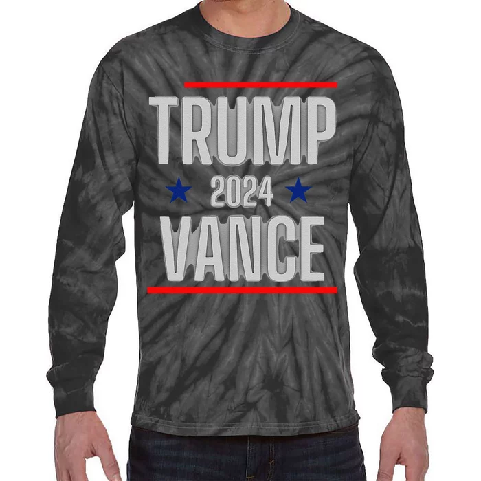 Trump Vance 2024 Presidential Race Tie-Dye Long Sleeve Shirt