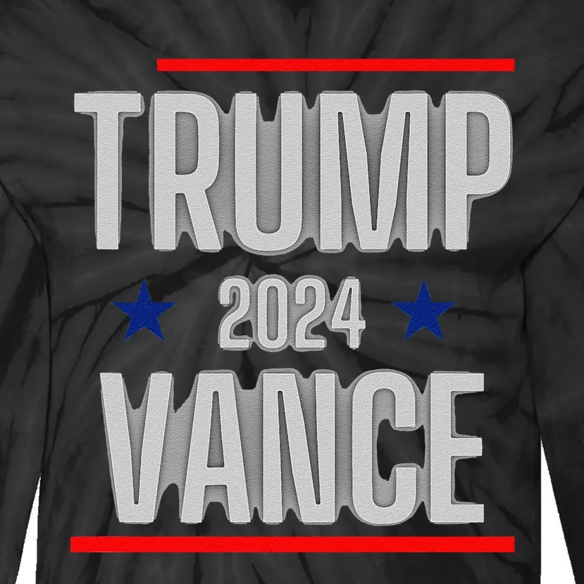 Trump Vance 2024 Presidential Race Tie-Dye Long Sleeve Shirt