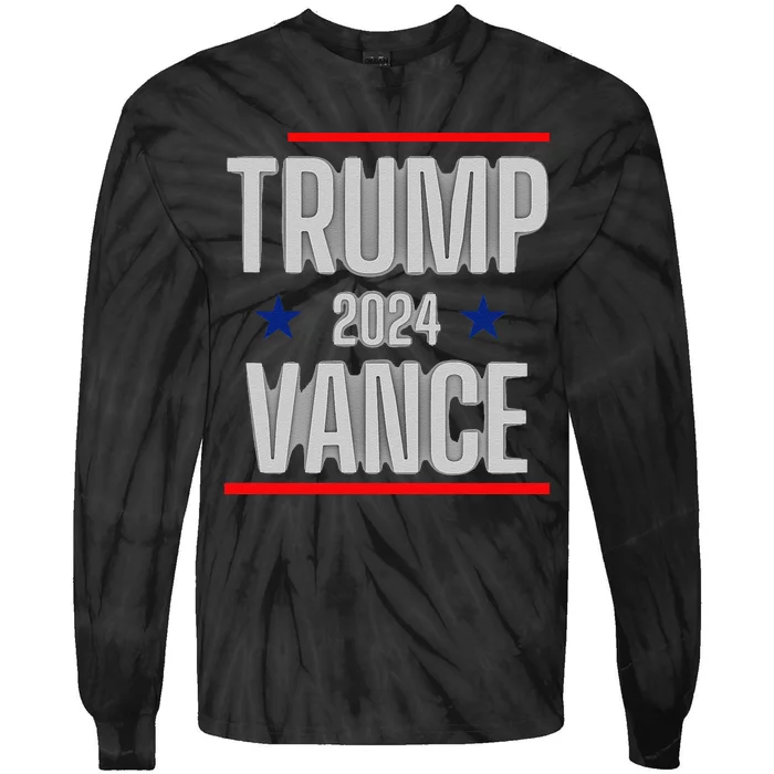 Trump Vance 2024 Presidential Race Tie-Dye Long Sleeve Shirt