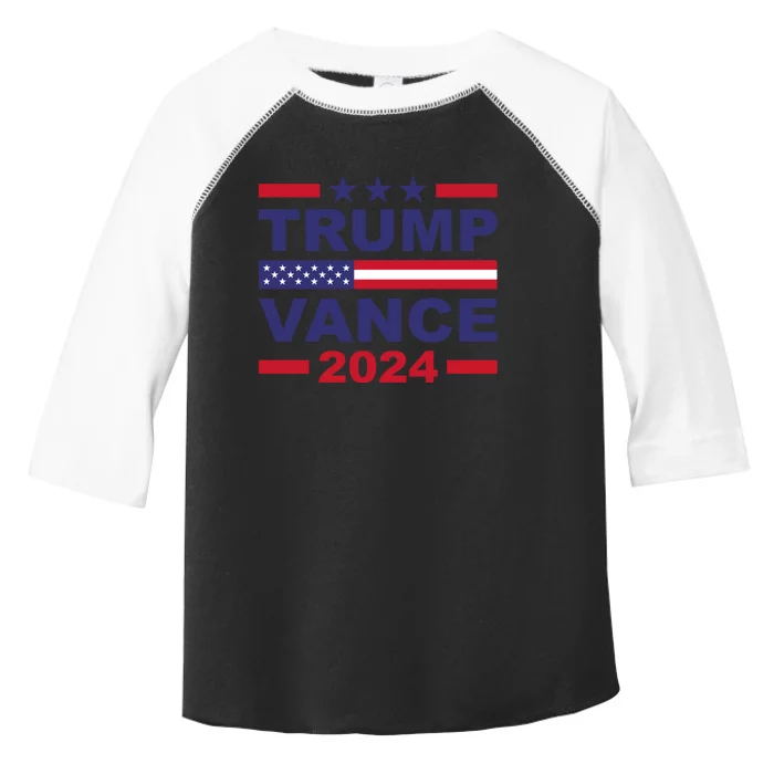 Trump Vance 2024 For President Vp Usa Election Patriotic Toddler Fine Jersey T-Shirt