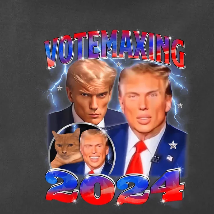 Trump Votemaxing 2024 Looksmaxxing Funny Mewing Meme Zip Tote Bag