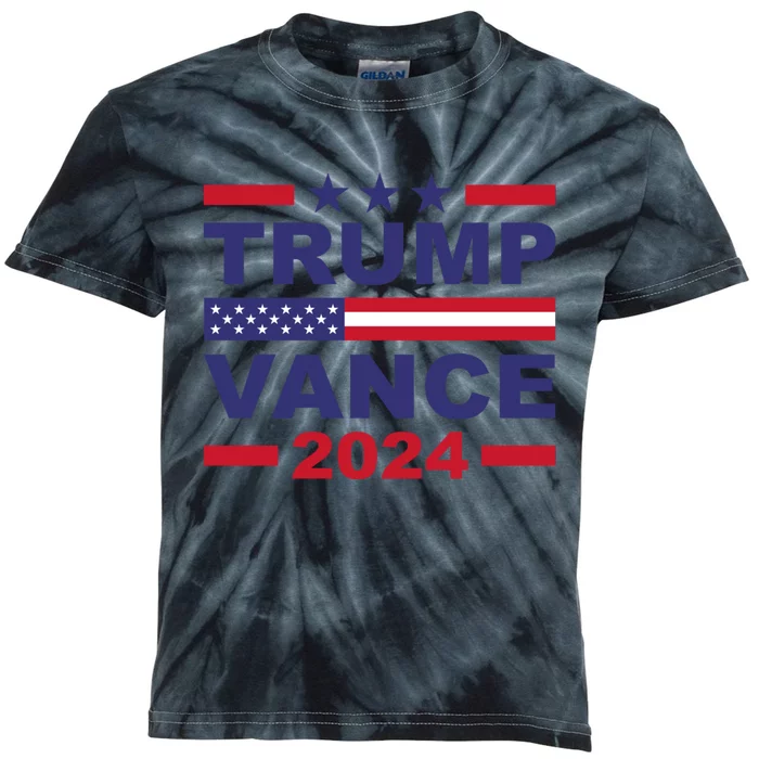 Trump Vance 2024 For President Vp Usa Election Patriotic Kids Tie-Dye T-Shirt