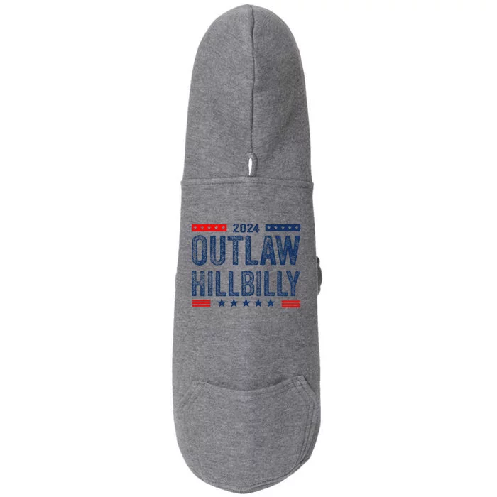 Trump Vance 2024 Outlaw Hillbilly Us Flag Vintage Doggie 3-End Fleece Hoodie