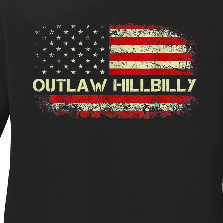 Trump Vance 2024 J.D. Vance Outlaw Hillbilly Ladies Long Sleeve Shirt