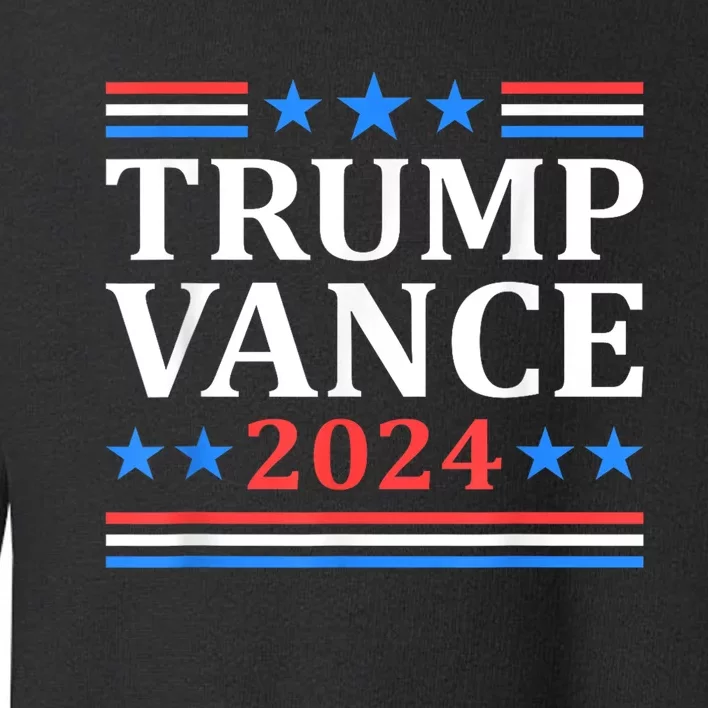 Trump Vance 2024 For President Vp Usa Election Patriotic Toddler Sweatshirt