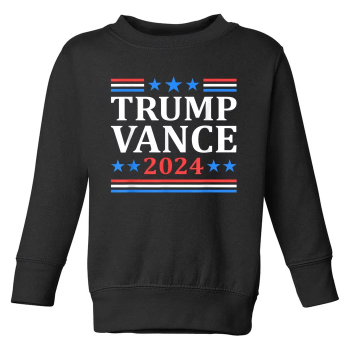 Trump Vance 2024 For President Vp Usa Election Patriotic Toddler Sweatshirt