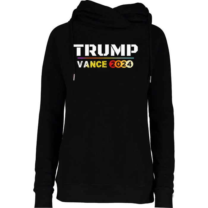 Trump Vance 2024 Vote Trump Patriotic American Womens Funnel Neck Pullover Hood