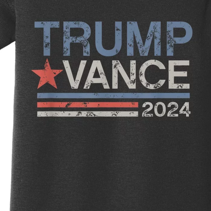 Trump Vance 2024 Retro Stripe Trump Jd Vance Baby Bodysuit