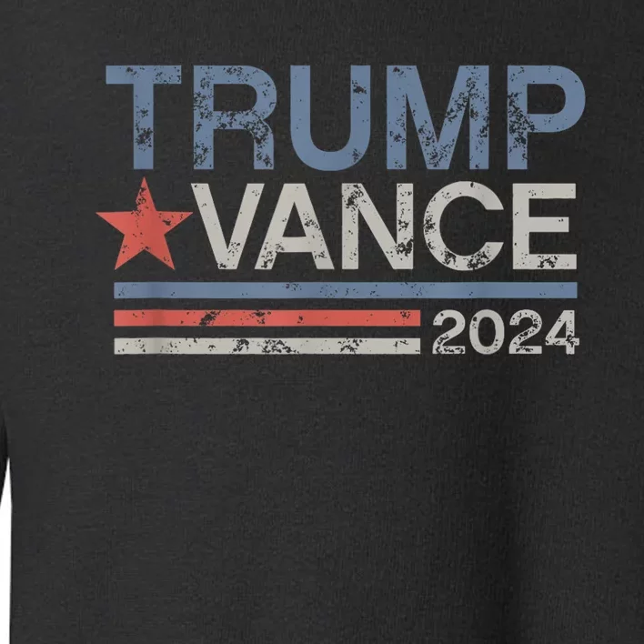 Trump Vance 2024 Retro Stripe Trump Jd Vance Toddler Sweatshirt