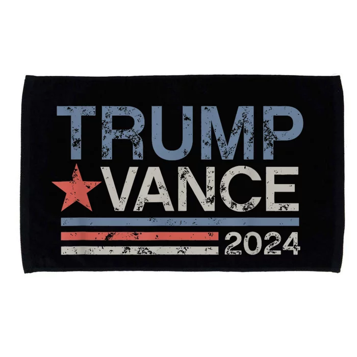 Trump Vance 2024 Retro Stripe Trump Jd Vance Microfiber Hand Towel