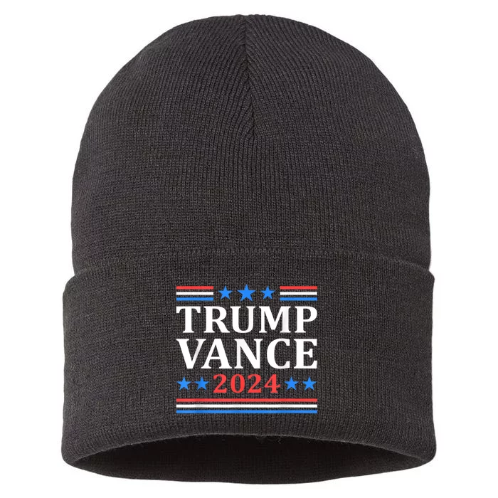 Trump Vance 2024 For President Vp Usa Election Sustainable Knit Beanie