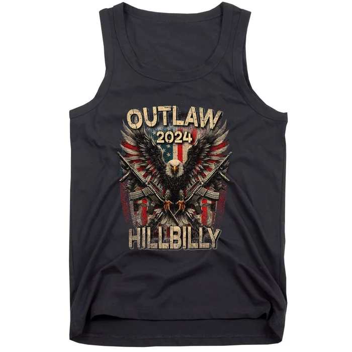 Trump Vance 2024 Outlaw Hillbilly Usa Flag Vintage Elections Gift Tank Top