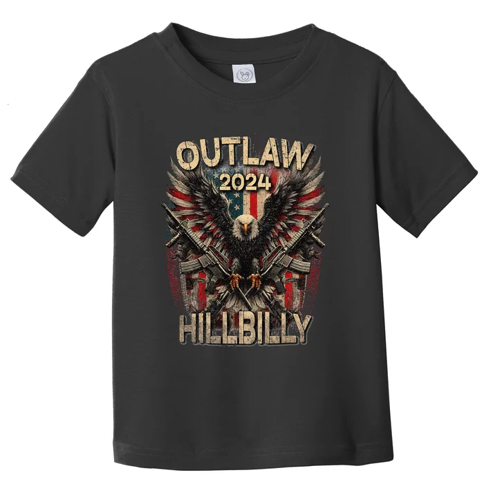 Trump Vance 2024 Outlaw Hillbilly Usa Flag Vintage Elections Gift Toddler T-Shirt