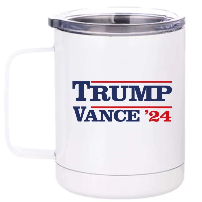 Trump Vance 24 Trump Vance 2024 Vote President 2024 Front & Back 12oz Stainless Steel Tumbler Cup