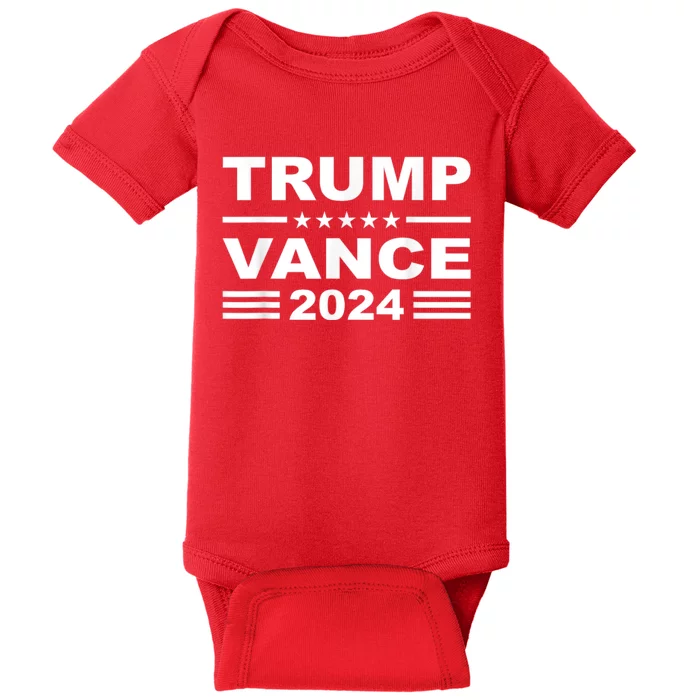 Trump Vance 2024 Retro Stripe Trump Jd Vance Baby Bodysuit