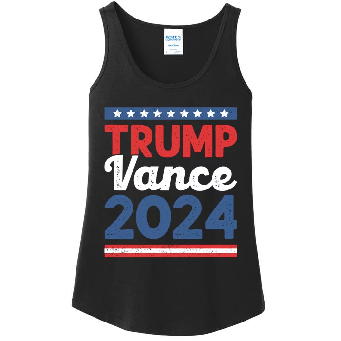 Trump Vance 2024 Donald Trump J.D. Vance For President Ladies Essential Tank