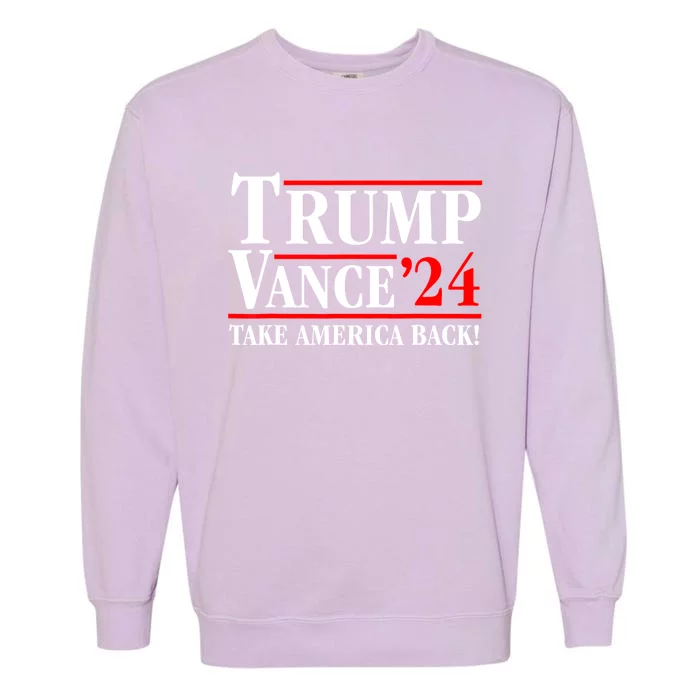 Trump Vance 2024 Us Flag Election President 2024 Garment-Dyed Sweatshirt