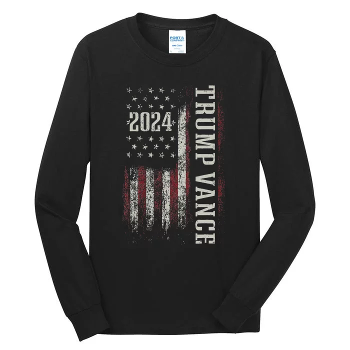 Trump Vance 2024 President Trump Supporter Reelection Gift Tall Long Sleeve T-Shirt