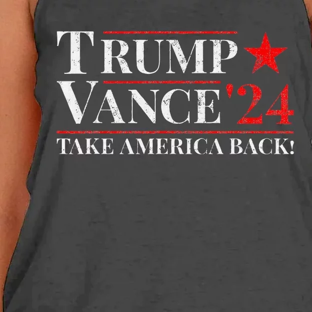 Trump Vance 2024 Vote Trump 2024 Election Trump Vance Women's Knotted Racerback Tank