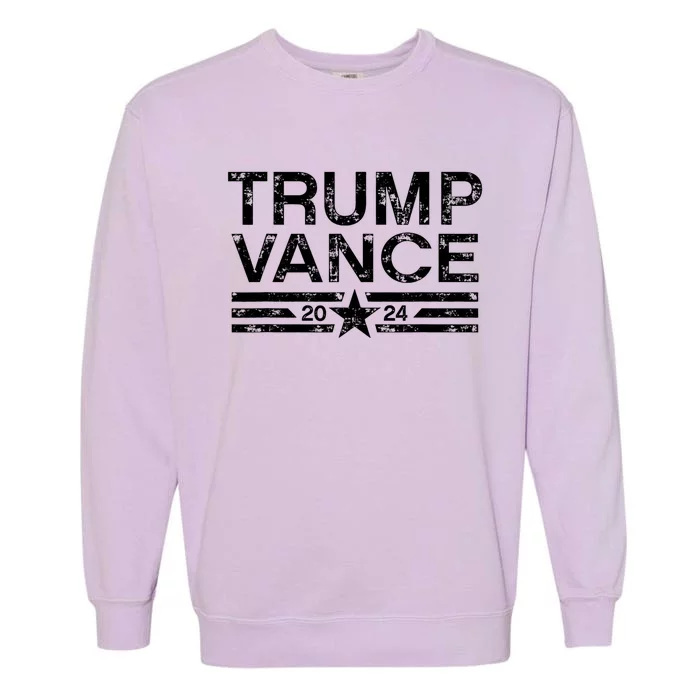 Trump Vance 2024 Us Flag Election President 2024 Garment-Dyed Sweatshirt