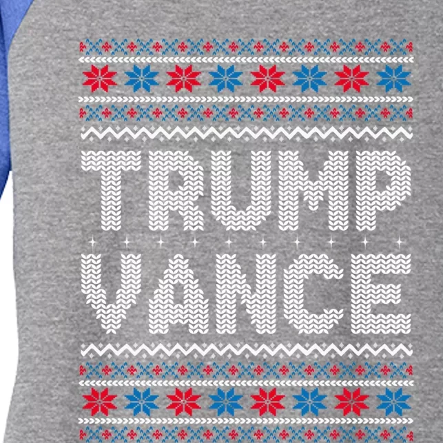 Trump Vance 2024 For President Trump Jd Vance Ugly Christmas Gift Women's Tri-Blend 3/4-Sleeve Raglan Shirt