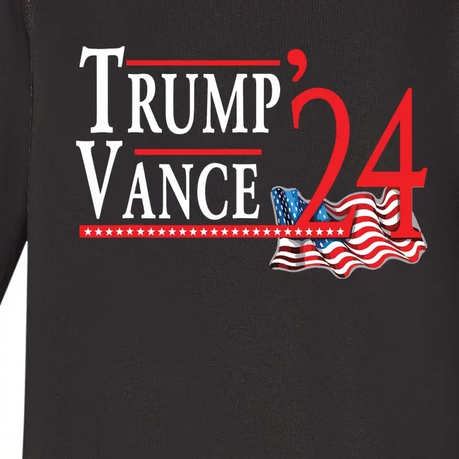 Trump Vance 2024 President Trump Supporter Reelection Baby Long Sleeve Bodysuit