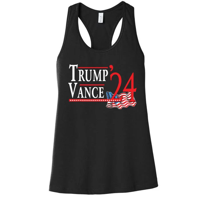 Trump Vance 2024 President Trump Supporter Reelection Women's Racerback Tank