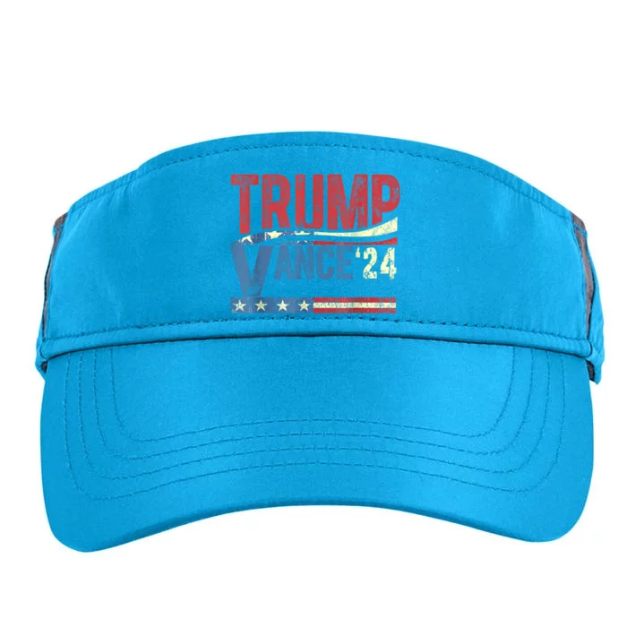 Trump Vance 2024 Retro Stripe Trump Jd Vance Adult Drive Performance Visor