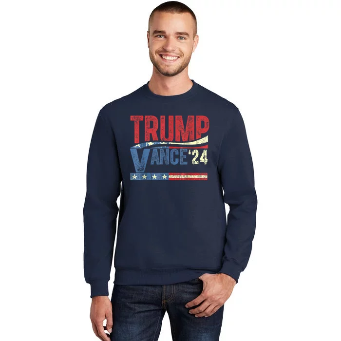 Trump Vance 2024 Retro Stripe Trump Jd Vance Sweatshirt