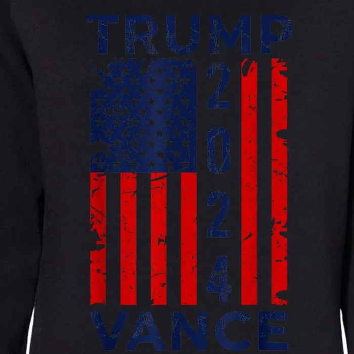 Trump Vance 2024 Us Flag Election President 2024 Womens California Wash Sweatshirt