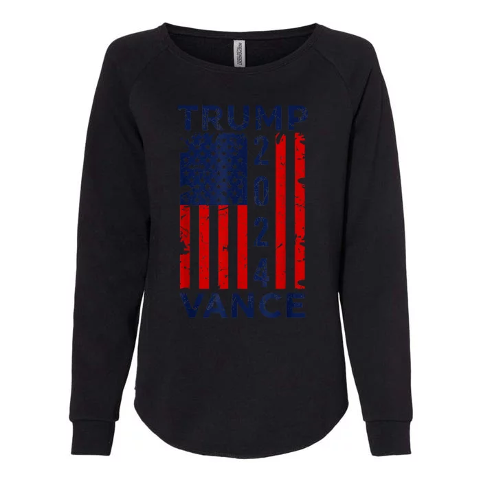 Trump Vance 2024 Us Flag Election President 2024 Womens California Wash Sweatshirt