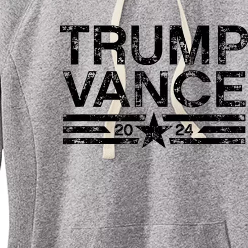 Trump Vance 2024 Retro Stripe Trump Jd Vance Women's Fleece Hoodie