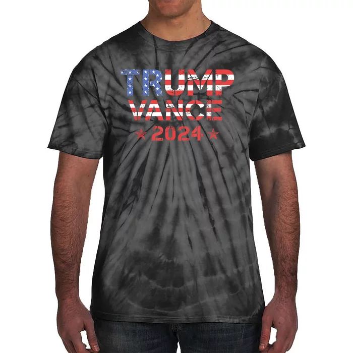 Trump Vance 2024 Us Flag Election President 2024 Tie-Dye T-Shirt