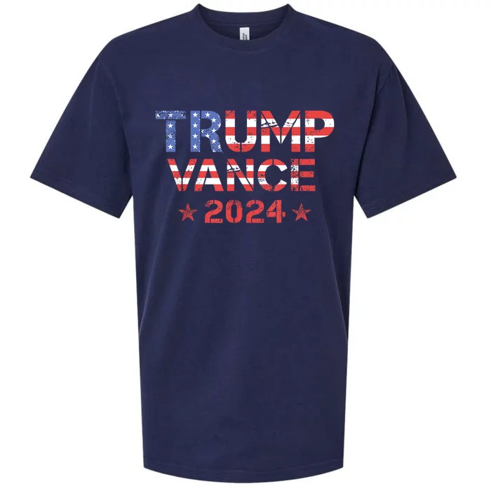 Trump Vance 2024 Us Flag Election President 2024 Sueded Cloud Jersey T-Shirt