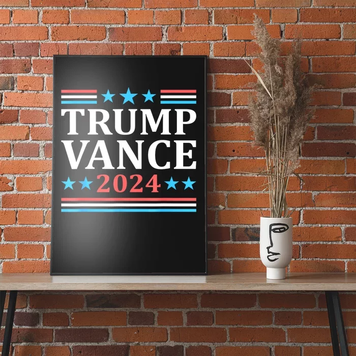 Trump Vance 2024 Us Flag Election President 2024 Poster TeeShirtPalace