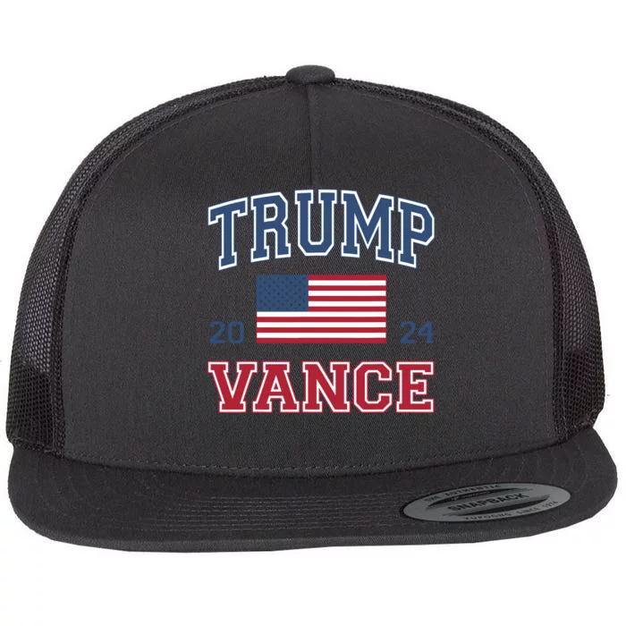 Trump Vance 2024 Donald Trump Jd Vance For President Flat Bill Trucker Hat