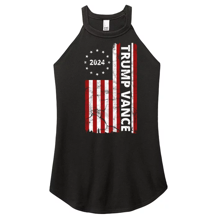 Trump Vance 2024 Us Flag Vintage Election Women’s Perfect Tri Rocker Tank