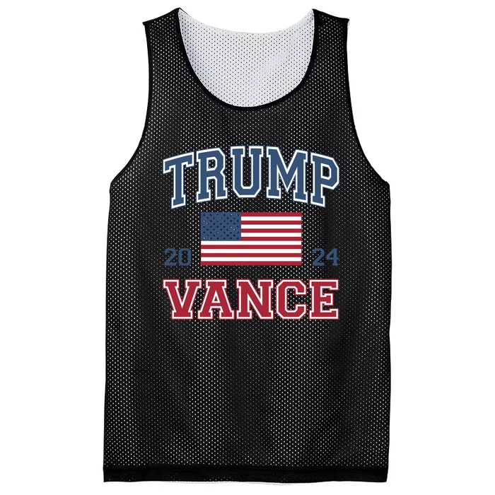 Trump Vance 2024 Donald Trump J.D. Vance For President Mesh Reversible Basketball Jersey Tank