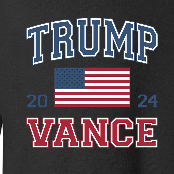 Trump Vance 2024 Donald Trump J.D. Vance For President Toddler Sweatshirt