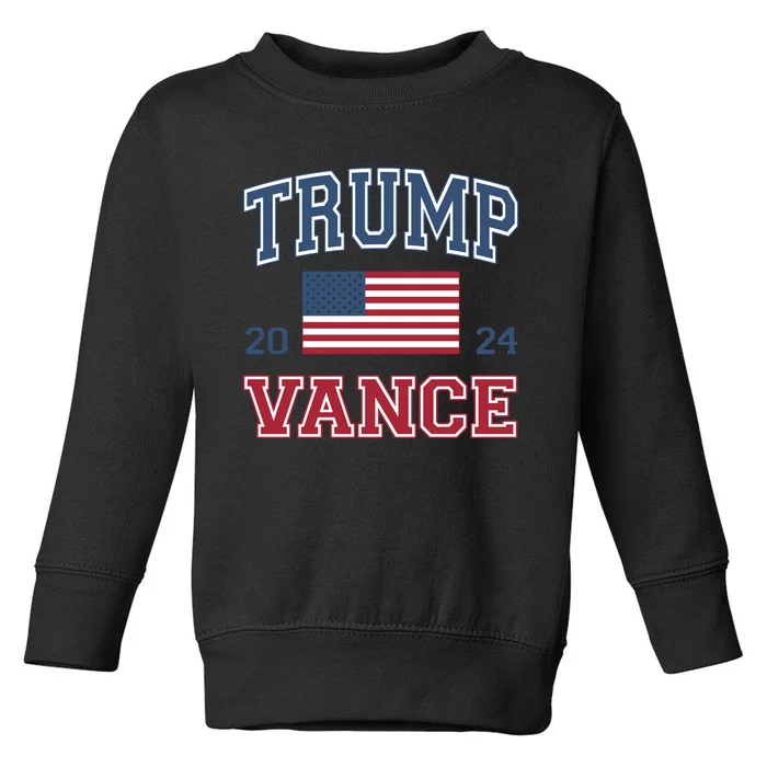 Trump Vance 2024 Donald Trump J.D. Vance For President Toddler Sweatshirt