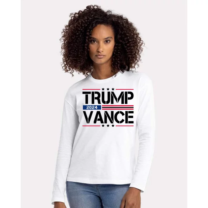 Trump Vance 2024 Usa Election Womens Cotton Relaxed Long Sleeve T-Shirt